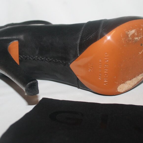 $950 Givenchy Leather Peep Toe Hidden Platform Ankle Strap Heels Shoe w … - Picture 6 of 8